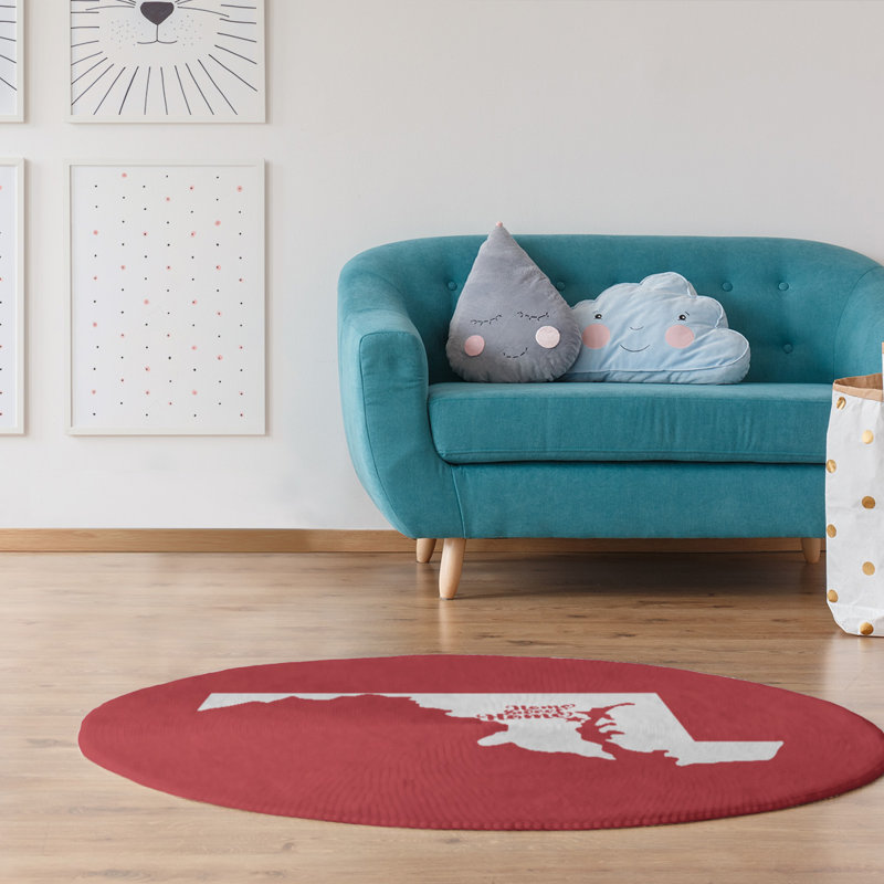 Chenille Indoor Rug, Round 5'