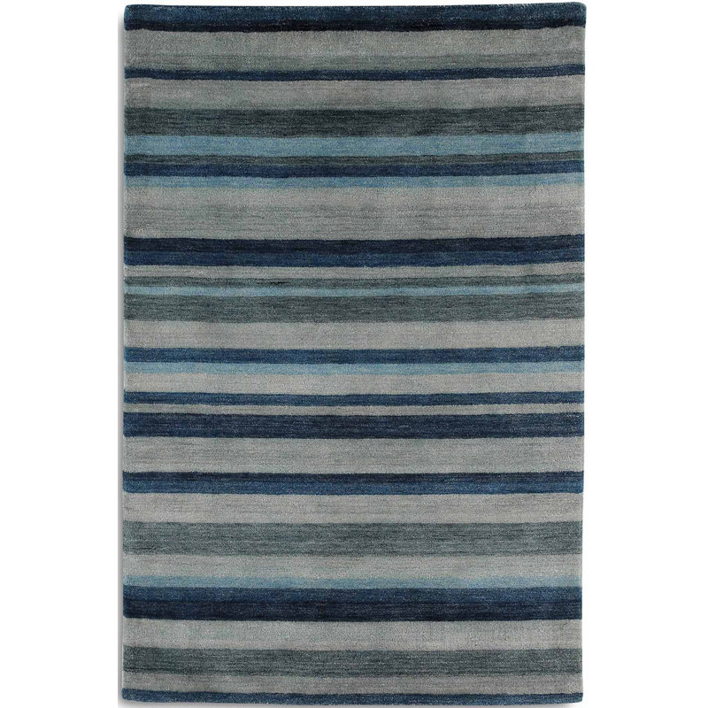 Regatta Striped Wool Area Rug, Rectangle 90 x 150cm
