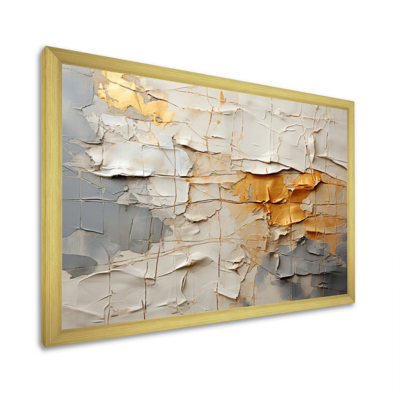 Gervon Transcendent Textures IV, H 24 po x l 32 po x P 1 po, Encadrement doré