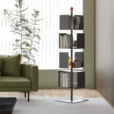Italian minimalist style four layer bookcase