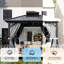 12 pi. L 12 pi. D Pavillon de jardin avec double toit