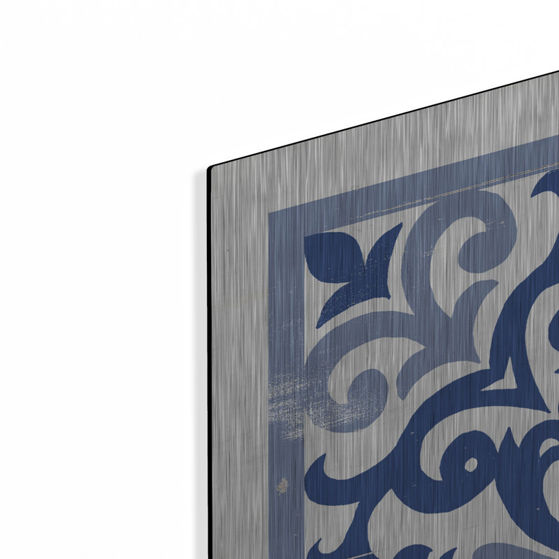 «Blue Tile VI» par Cindy Jacobs, H 36 po x l 36 po
