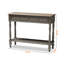 Console en bois à 2 tiroirs et 1 tablette Glenita, H 33,29 po x l 43,19 po x P 13,58 po Glenita
