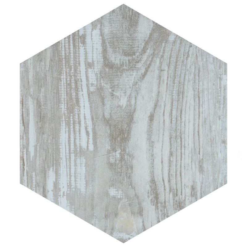 Suomi Hex 9" x 10" Porcelain Wood Look Wall & Floor Tile
