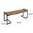 52.41" Wide Bench With Wood And Black Iron Construction Long Duplication
