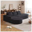 Canapé modulaire incurvé moderne - Ensemble de canapé modulaire en L revêtu de L 108,5 po Chenille