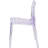 Helskdg Transparent Stacking Side Chair with Artistic Pattern Design