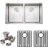 Chef's Series 33'' L Double Bowl Stainless Steel Kitchen Sink