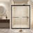 Tempered Glass With Explosion Proof Film,Aluminum Frame Double Sliding Shower Door,Stainless Steel Handle-112517918