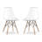 Modholic Eiffel Chair With Wood Legs, Clear (Set Of 4)-374869993