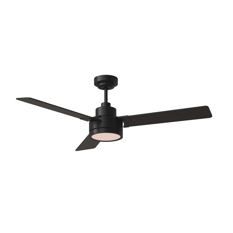 Marra 52'' Midnight Black Ceiling Fan with LED Light