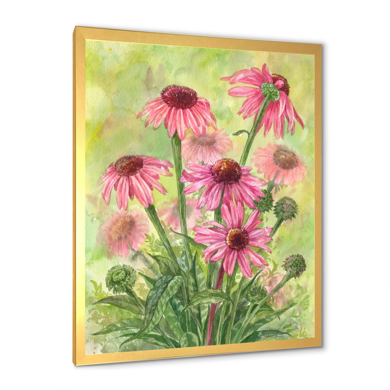 Reproduction d'art sur toile à la main, Encadrement doré, H 44 po x l 34 po x P 1,5 po