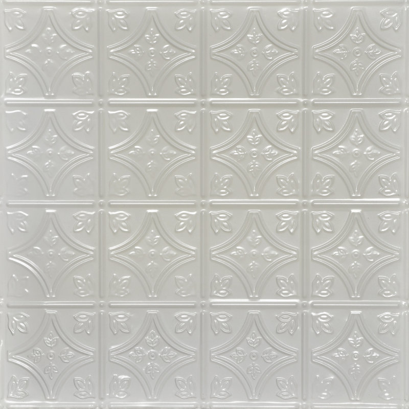 Tuile de plafond Tiny Tiptoe, Blanc coquille d'œuf, 2 pi x 2 pi