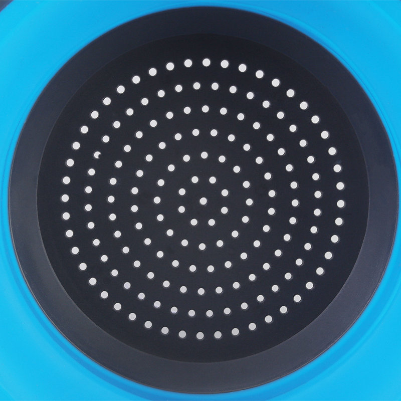 Belchers Collapsible Kitchen Silicone Colander Strainer Bowl, Blue