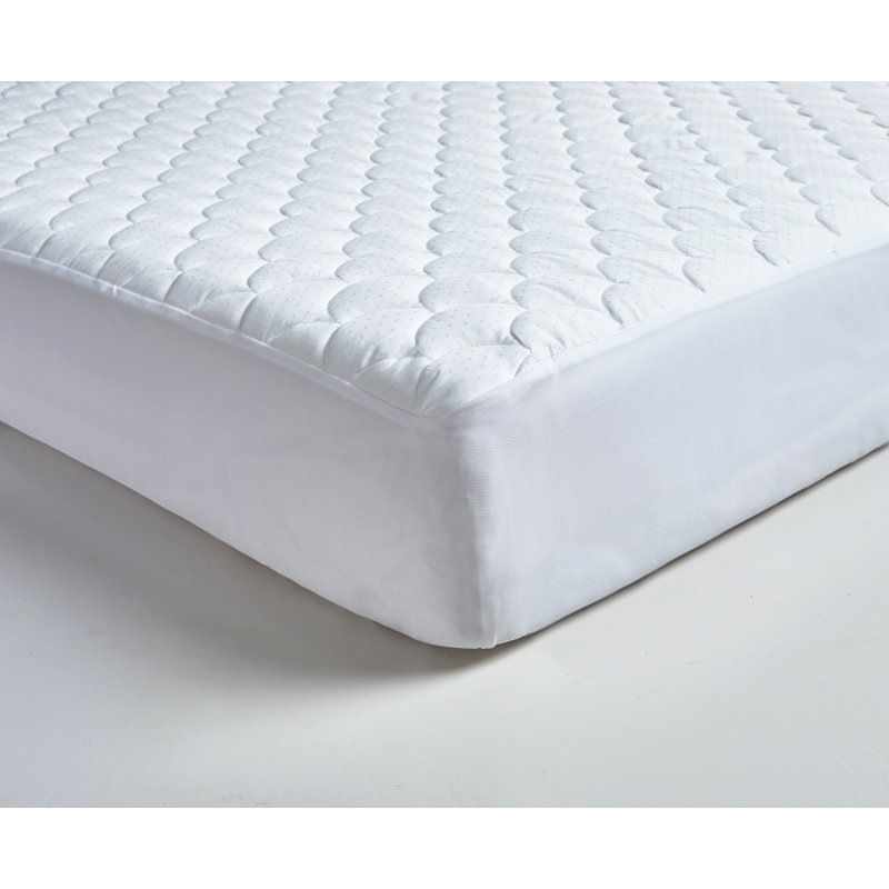 Queen Size White Cotton Waterproof Mattress Pad