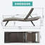 Chaise longue d'extérieur en osier 2 pièces