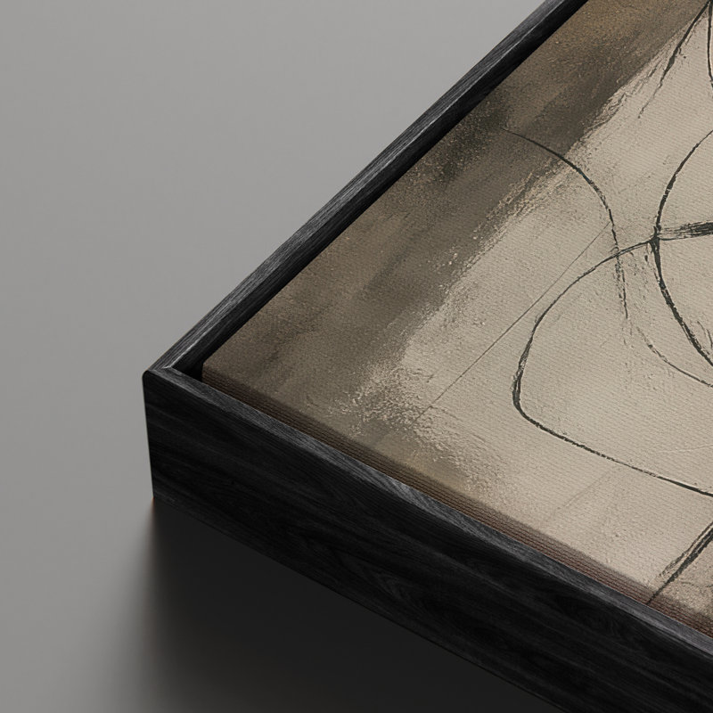 Framed Canvas Wall Art - Vintage Abstract Wall Prints for Bedroom - 24"x36", Black, 36" H x 24" W