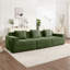 Canapé modulaire sans siège à 3 places, canapé modulaire Cloud avec assise profonde, canapé modulaire moderne à 3 places avec coussins décoratifs Tissu en velours côtelé-1432722938-1432722932-1432722933