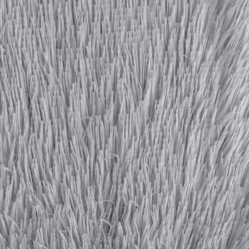 Shaggy Fur On Top & Band With Oxford Non-Slip Backing., 3" H x 20" W x 26" D, Light Grey