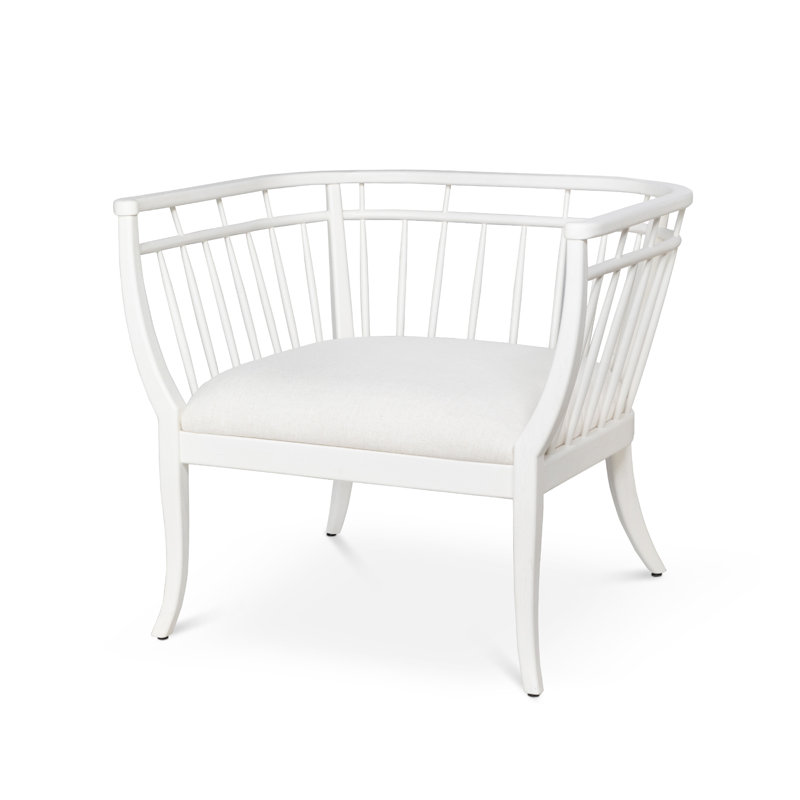 Hyannis Port Occasional Chair, Whitewash, White Polyester Blend