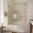 Sliding Framed Shower Door In Matte Black With Clear Glass-121661055