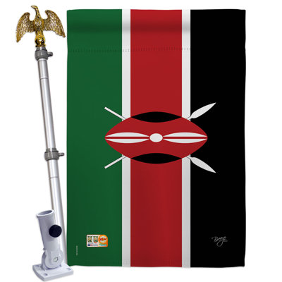 Double Sided 40'' H x 28'' W Polyester Flag Set