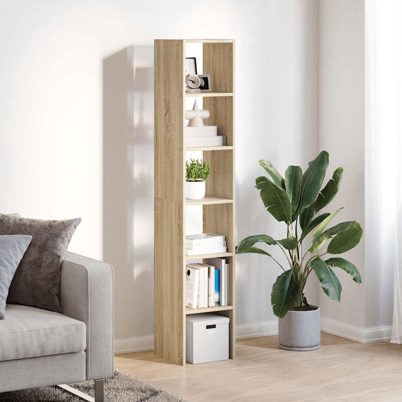 Aimi 80cm H x 30cm W Bookcase, Sonoma Oak