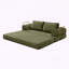 Canapé-lit convertible pliant avec velours côtelé et coussins - sans assemblage-95928112