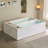 78 In. X 55 In. Dual Zone Cold Plunge - Ozone - Chiller - Heater And 20 Jets Whirlpool Bathtub - Thermostat In White
