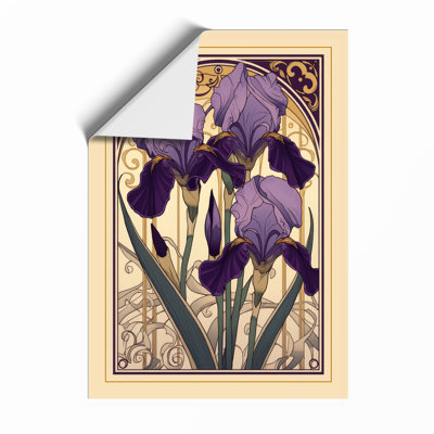 Purple Iris Reverie Botanical - Framed Print