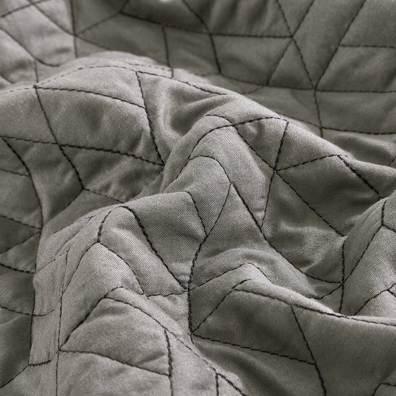 9‑Piece Modern Transitional Geometric Quilted Comforter Set