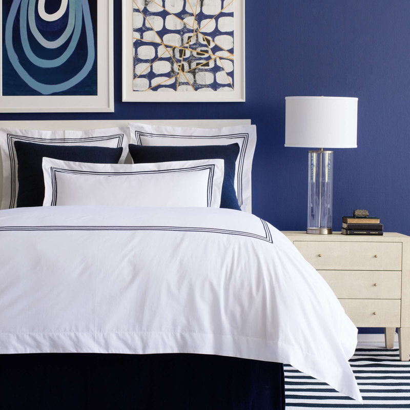Trio Duvet Cover, Twin/Twin XL Duvet Cover, Indigo