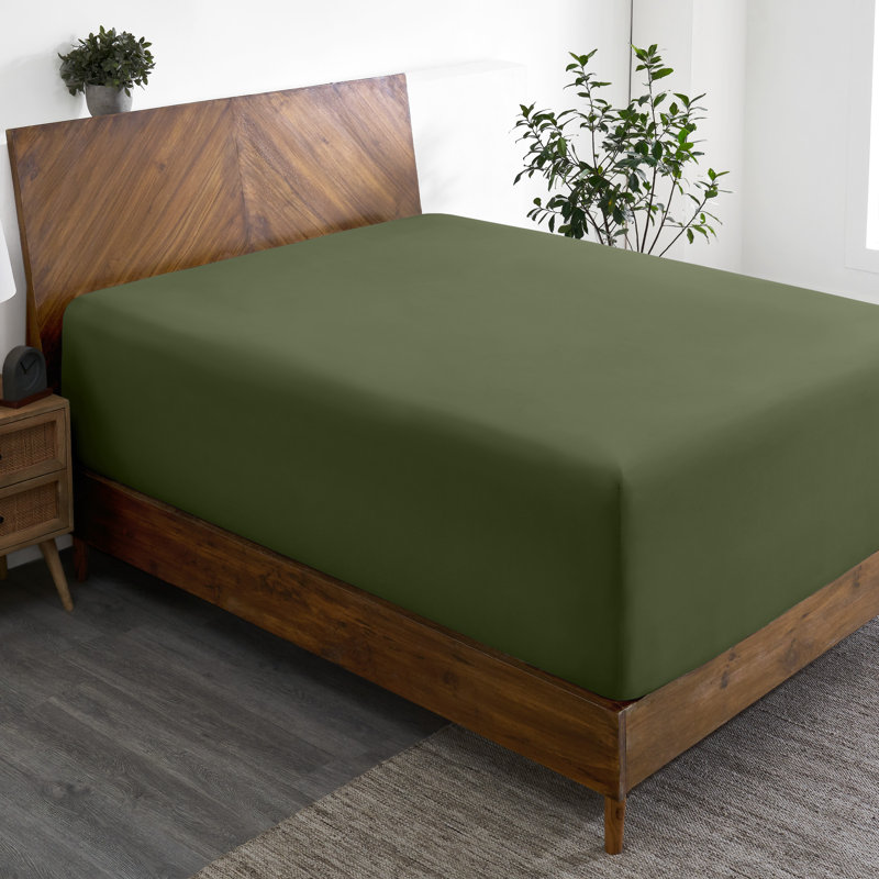 Extra Deep Microfiber Fitted Sheet, Queen Fitted Sheet, Cypress