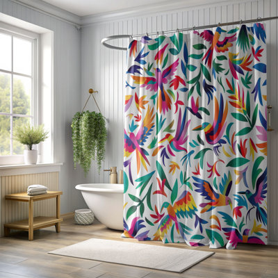 Mexican Textile Art - 1 Piece Standard Shower Curtain