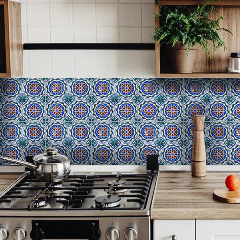 Carreau de mosaïque auto-adhésif en vinyle 7 po x 7 po