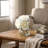 Artificial Peonies Flowers with Glass Vase, PU & Silk Faux Peony Arrangement with Faux Water, Fake Flowers in Vase for Home Decor, Table Centerpieces, Bathroom Counter, Coffee Table, Shelf Deco,White-333025312