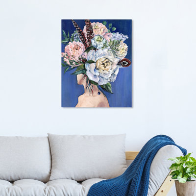 «Beautiful Floral Hair», impression sur toile