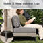  Modern Outdoor Wicker Rattan Patio Modular Ottomans (set Of 2) With 6-inch Thick Cushions-1897362067
