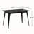 Dining Table Solid Wood Legs, Black-492367345