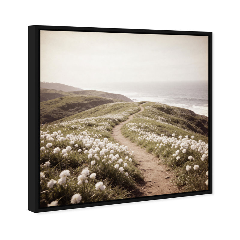 Blooming Path Landscape & Nature Canvas Print by Oliver Gal, Black Frame, 12 x 12, Black Floater Frame, 17" H x 17" W