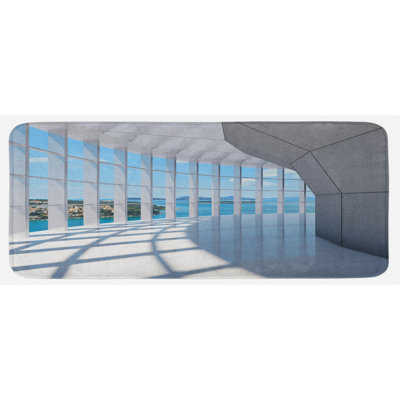 Tapis de cuisine bleu pâle bleu pâle "skyscrapers building the the ocean seascape