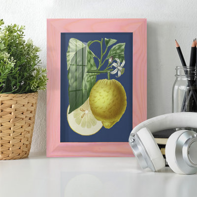 «Camargue French Lemon On Navy I», impression sur papier