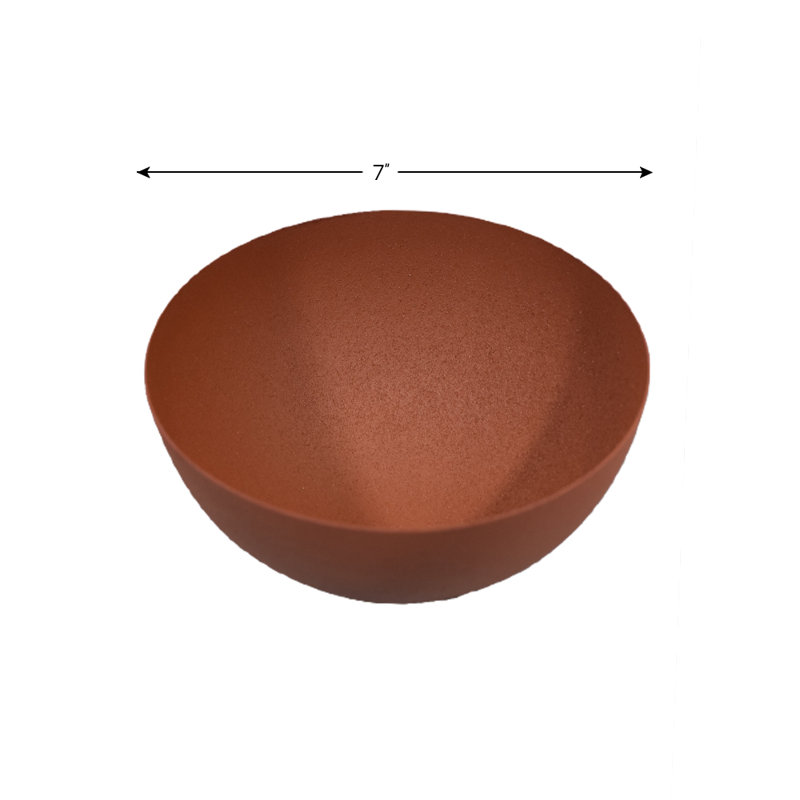 1 pot à fleurs en fer, rouille, H 9,84 po x l 9,25 po x P 9,25 po