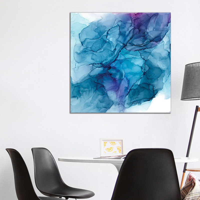 Neptune by Elizabeth Karlson - Floater Frame Painting on Canvas, 93.98 cm H x 93.98 cm W x 3.175 cm D, Wrapped Canvas