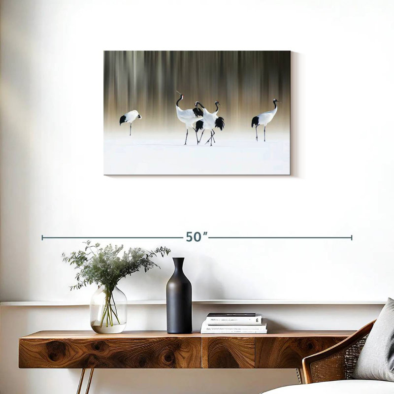 Crested Cranes, 20" H x 30" W