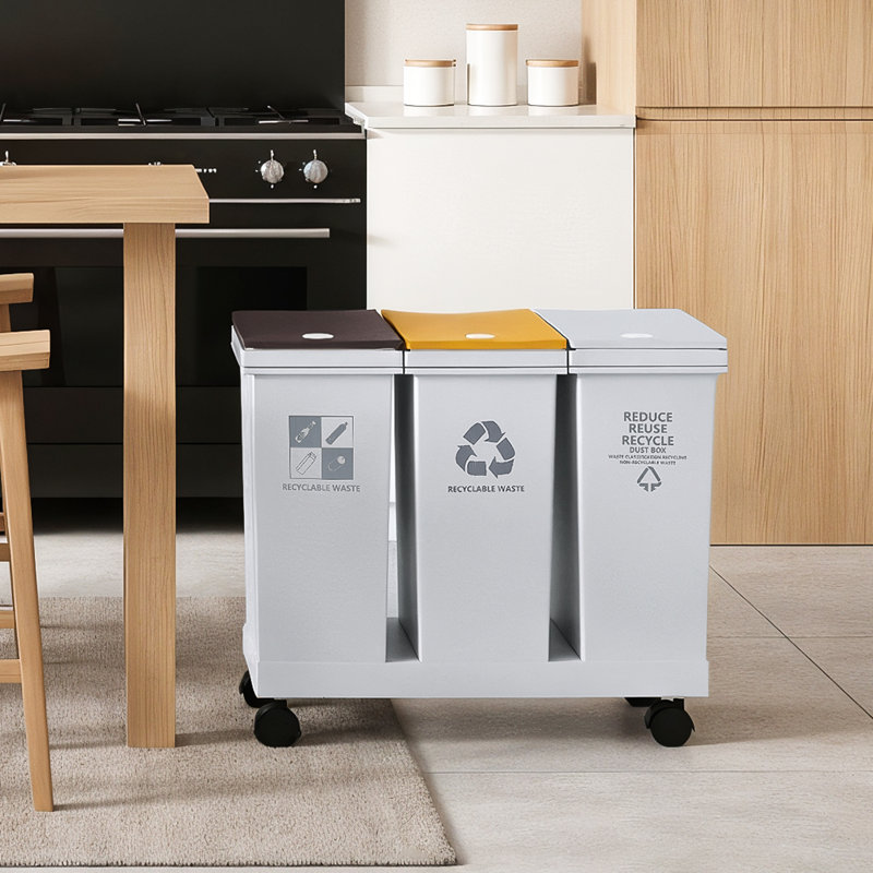 Plastic Touch Top Waste Bin, 36 L