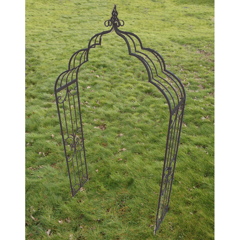 Crocett 122cm W x 38cm D Steel Arbour, Rusty