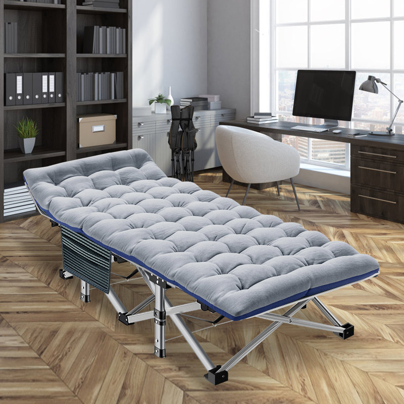 Lit double pliant à rayures double couche avec lit en coton Pearl