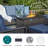 7 - Person Rectangular Outdoor Dining Set with Fire Pit Table and Cushions-1207009677-1194115120