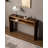 39.37" Brown Rectangular Solid Wood Console Table-107442443